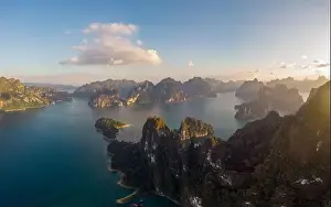 Khao Sok Thailand, drone aerial view over the lake