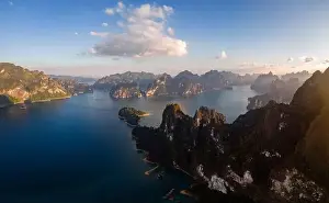 Khao Sok Thailand, Scenic mountains on the lake in Khao Sok National Park