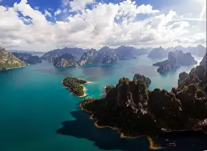 Khao Sok Thailand, Scenic mountains on the lake in Khao Sok National Park