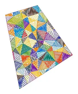 Compass Prints: Kid style map of Rhode Island. Hand drawn polygons in the shape of Rhode Island