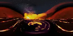 Virtual Reality Prints: Kilauea Hawaii Fissure 8 eruption 360 panorama