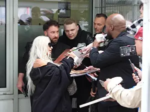 Paparazzi Prints: **Kim Kardashian arriving at the airport in Hamburg
