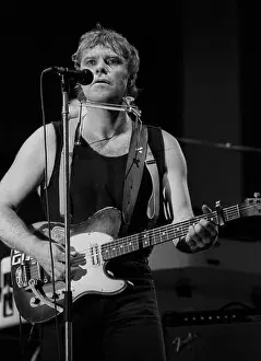 Songs Prints: KIM LARSEN Danish singer in the band Gasoline performing at Gröna Lund Stockholm 1986
