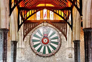 Winchester Prints: King Arthur's round table in The Great Hall