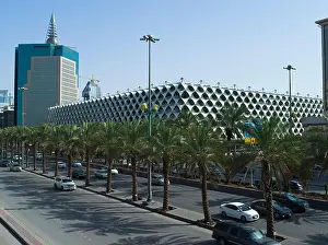 Saudi Arabia Prints: King Fahad National Library Building on King Fahad Road in Riyadh