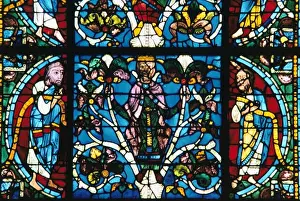 Solomon Prints: King Solomon, stained glass, Chartres Cathedral