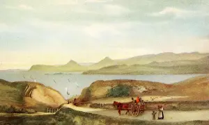 Horse And Cart Prints: Kingstown (Dún Laoghaireand) the Wicklow Mountains from the Hill of Howth