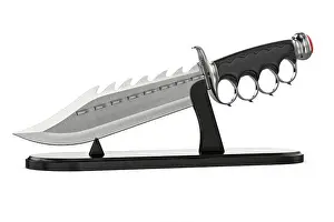 Hilt Prints: Knife fantasy weapon, side view