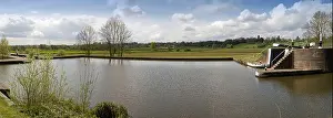Green Field Prints: Knowle locks on the grand union canal warwickshire midlands england uk