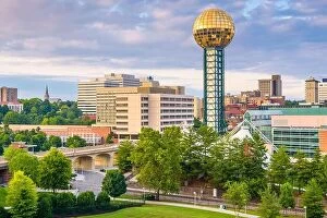 June Collection: Knoxville, Tennessee, USA downtown skyline at twilight