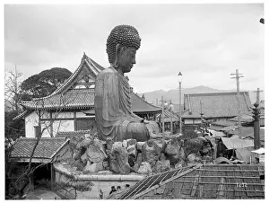 Kobe Prints: Kobe. Großer Buddha (Daibutsu IM Yogi-Sitz) IM H? Shakuzan N? Fuku-Ji