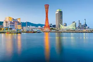 Kobe, Japan skyline at the port and tower