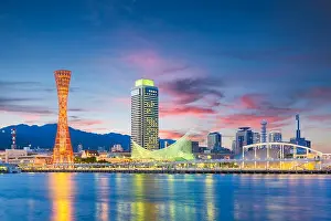 Kobe, Japan skyline at the port and tower