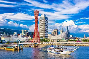 Kobe, Japan skyline at the port and tower