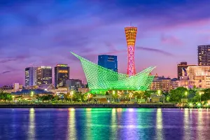 Kobe, Japan skyline at the port and tower