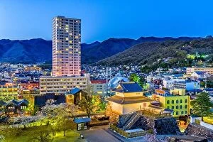 Images Dated 13th April 2017: Kofu, Yamanashi, Japan downtown cityscape and tower