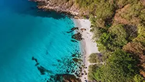 Siamese Prints: Koh Samet Island Thailand, aerial drone view from above at the Samed Island in Thailand