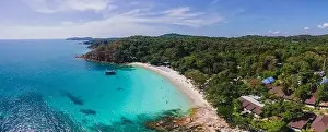Siam Prints: Koh Samet Island Thailand, aerial drone view from above at the Samed Island in Thailand
