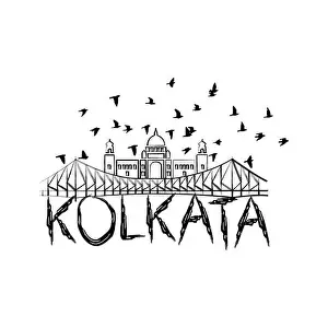 West Bengal Prints: Kolkata | Kolkata text | Kolkata typography | Kolkata text effect | Victoria Memorial | Howrah bridge