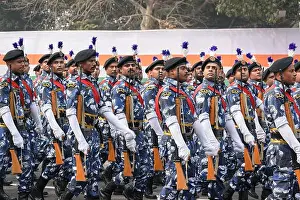 Minister Prints: Kolkata Police Rapid Action ForceOfficers preparing for taking part in the upcoming Indian Republic Day parade
