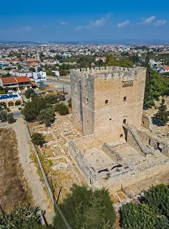 Kolossi castle - Limassol Cyprus - aerial view