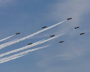 South Korea Prints: The Korean Black Eagles during their display at he 202 Royal International Air Tattoo