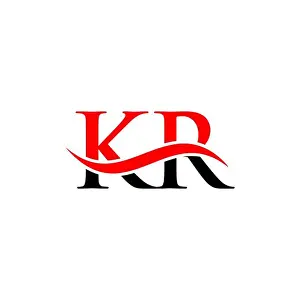 Typeface Prints: KR Combine Letter Logo Vector Template. Letter KR Logo Design Modern Typography Sign