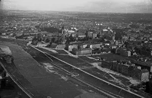 Kraków, 1947-09. Widok z lotu ptaka