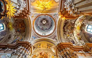 Polska Prints: Krakow, Poland. Baroque style Church of St