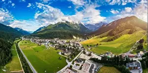 Kranjska Gora town in Slovenia at summer with beautiful nature and mountains in the background