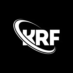 Linked Prints: KRF logo. KRF letter. KRF letter logo design