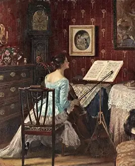Ausbildung Prints: Kricheldorf Carl - the Cellist - German School - 19th Century - Kricheldorf Carl - the Cellist - German School - 19th