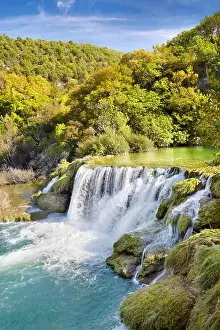 Krka waterfalls, Krka National Park, Croatia, Europe