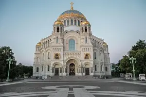 Novgorod Prints: Kronstadt. Russia. June 26, 2018 Naval Nikolsky Cathedral
