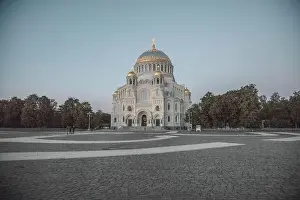 Novgorod Prints: Kronstadt. Russia. June 26, 2018 Naval Nikolsky Cathedral