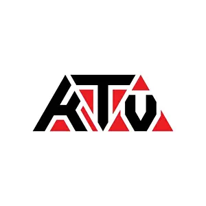 Triangular Prints: KTV triangle letter logo design with triangle shape