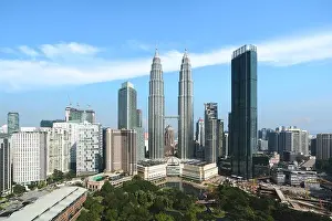 Kuala Lumpur city skyline and skyscrapers building at business district downtown in Kuala Lumpur, Malaysia. Asia