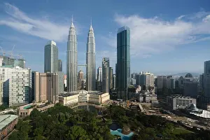 Kuala Lumpur city skyline and skyscrapers building at business district downtown in Kuala Lumpur, Malaysia. Asia