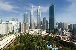 Kuala Lumpur city skyline and skyscrapers building at business district downtown in Kuala Lumpur, Malaysia. Asia