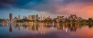 Kuala Lumpur Prints: Kuala Lumpur Panorama. Cityscape image of Kuala Lumpur, Malaysia during sunset