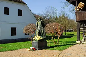 Yugoslavia Prints: Kumrovec, Croatia, birthplace of Tito. The statue in honor of Marshal Tito