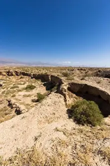 Uzbekistan Prints: Kurganzol fortress, archaeological site