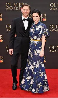 Mastercard Prints: Kyle Soller and Phoebe Fox are seen on the red carpet during The Olivier Awards 2019 with Mastercard at Royal Albert