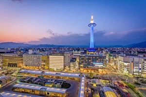 Images Dated 3rd April 2017: Kyoto, Japan downtown skyline and tower