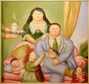 Colombia Prints: La familia Colombiana, 1973, Fernando Botero