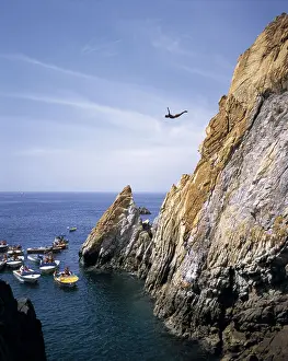 Thrill Prints: La Quebrada cliff diver Acapulco Mexico
