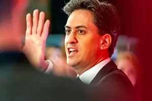 Sibling Prints: Labour leader Ed Miliband addressing a rally at BHASVIC