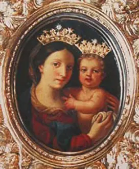 Icon Painting Prints: Our Lady of Confidence is a religious image portraying the Virgin Mary as a symbol of strength