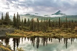 Natural Background Prints: Lake on Alaska