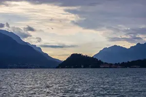 Lake Como Prints: Lake Como landscape in full daylight